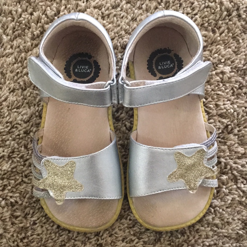 Livie & Luca Nova silver sparkle sandals size 13
